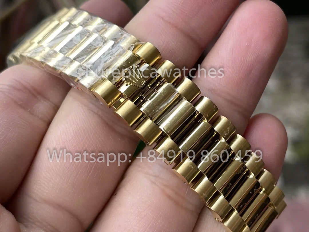 Rolex Yellow Gold Day Date 40 228238-0005 Sundust Dial  1:1 Best Clone KF Fabbrica 215 Gram