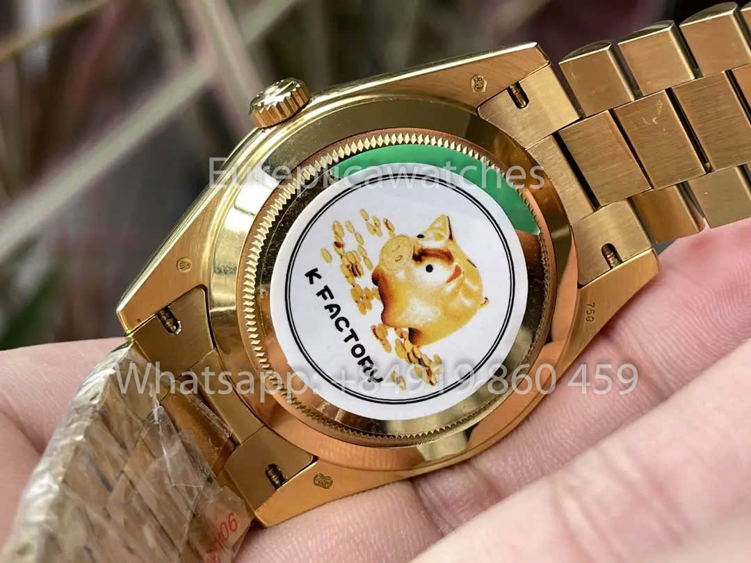 Rolex Yellow Gold Day Date 40 228238-0005 Sundust Dial  1:1 Best Clone KF Fabbrica 215 Gram