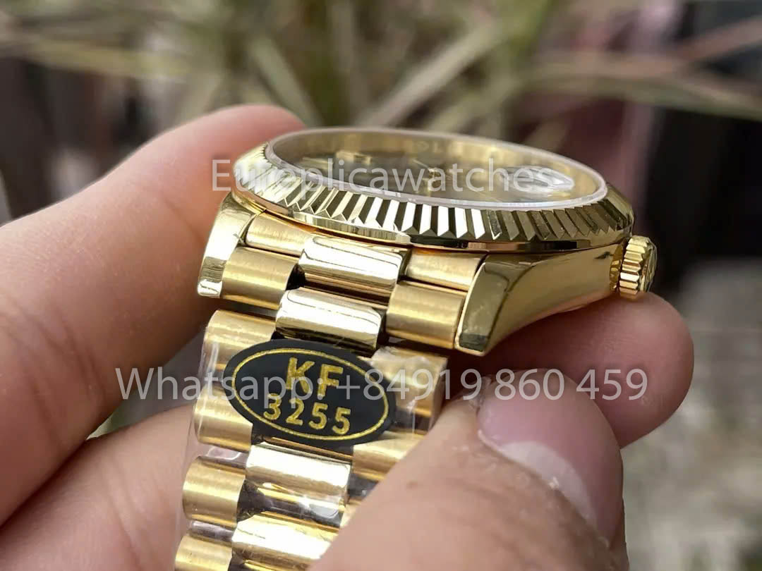 Rolex Yellow Gold Day Date 40 228238-0002 Silver Dial  1:1 Best Clone KF Fabbrica 215 Gram