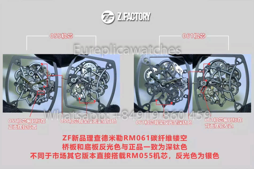 RICHARD MILLE  RM61-01 Carbon Fiber Skeleton Dial ZF Fabbrica newest Version 1:1 Best Clone