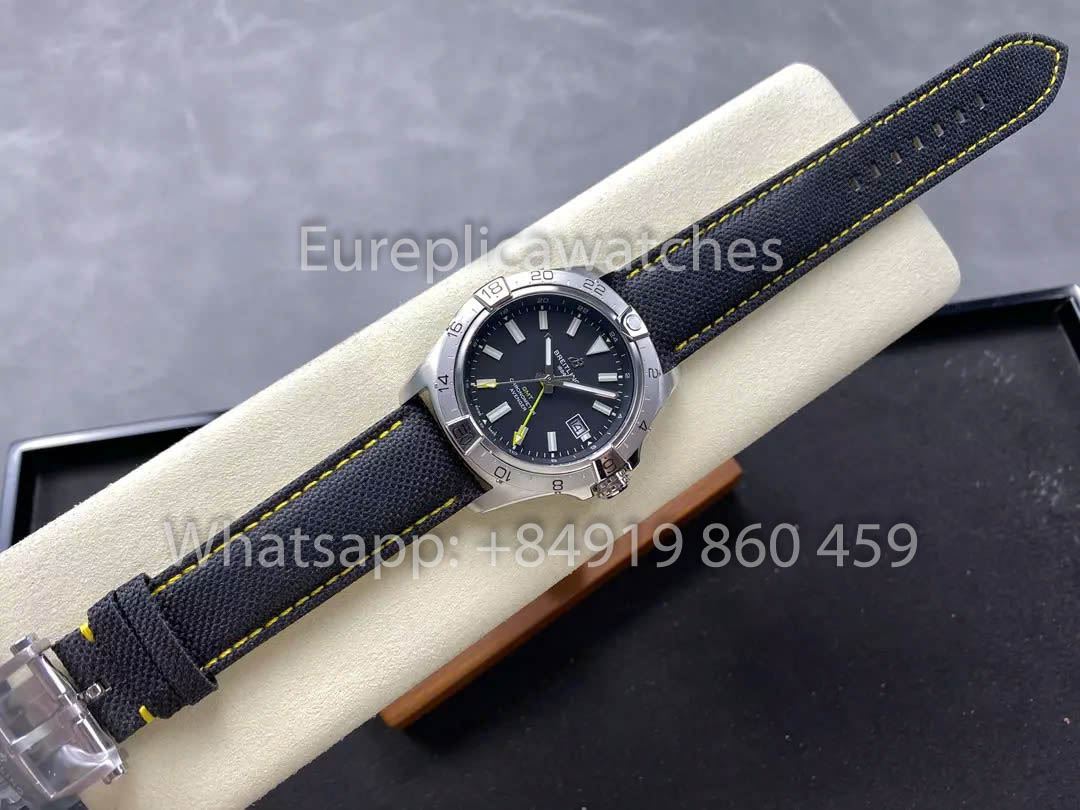 Breitling Avenger Automatic GMT 44 BLS Fabbrica 1:1 Best Clone Grigio quadrante Velcro cinturino