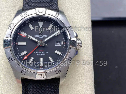Breitling Avenger Automatic GMT 44 BLS Fabbrica 1:1 Best Clone Grigio quadrante Red Pointer