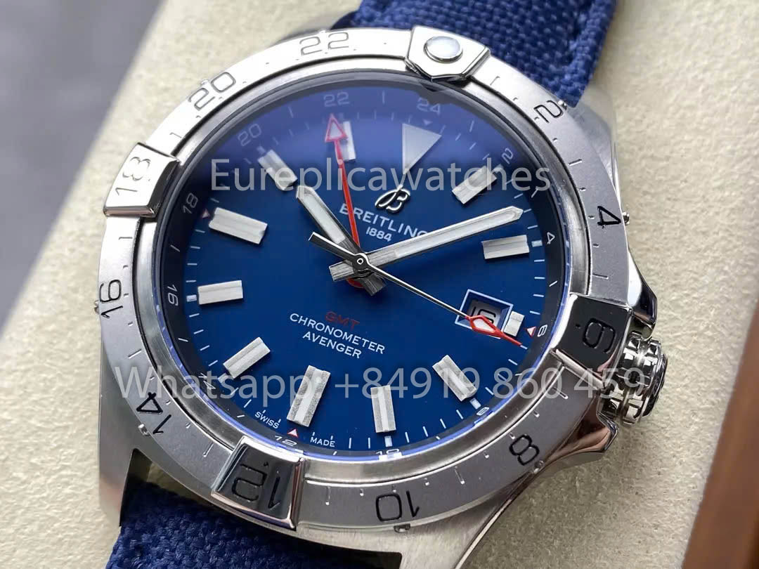 Breitling Avenger Automatic GMT 44 BLS Fabbrica 1:1 Best Clone quadrante blu