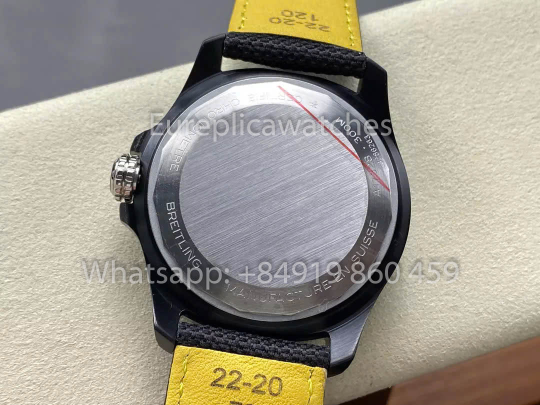 Breitling Avenger Automatic GMT 44 BLS Fabbrica 1:1 Melhor Clone Nero Velcro cinturino