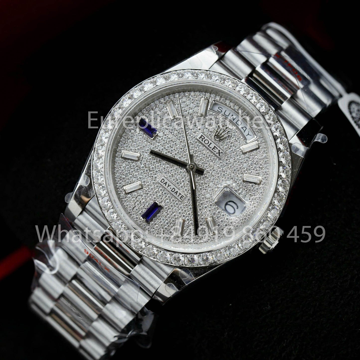Rolex Day Date 40 228349RBR Pave Diamonds quadrante 1:1 Melhor clone