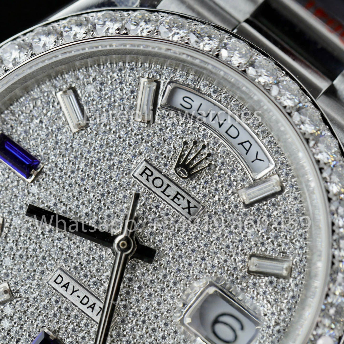 Rolex Day Date 40 228349RBR Pave Diamonds quadrante 1:1 Melhor clone