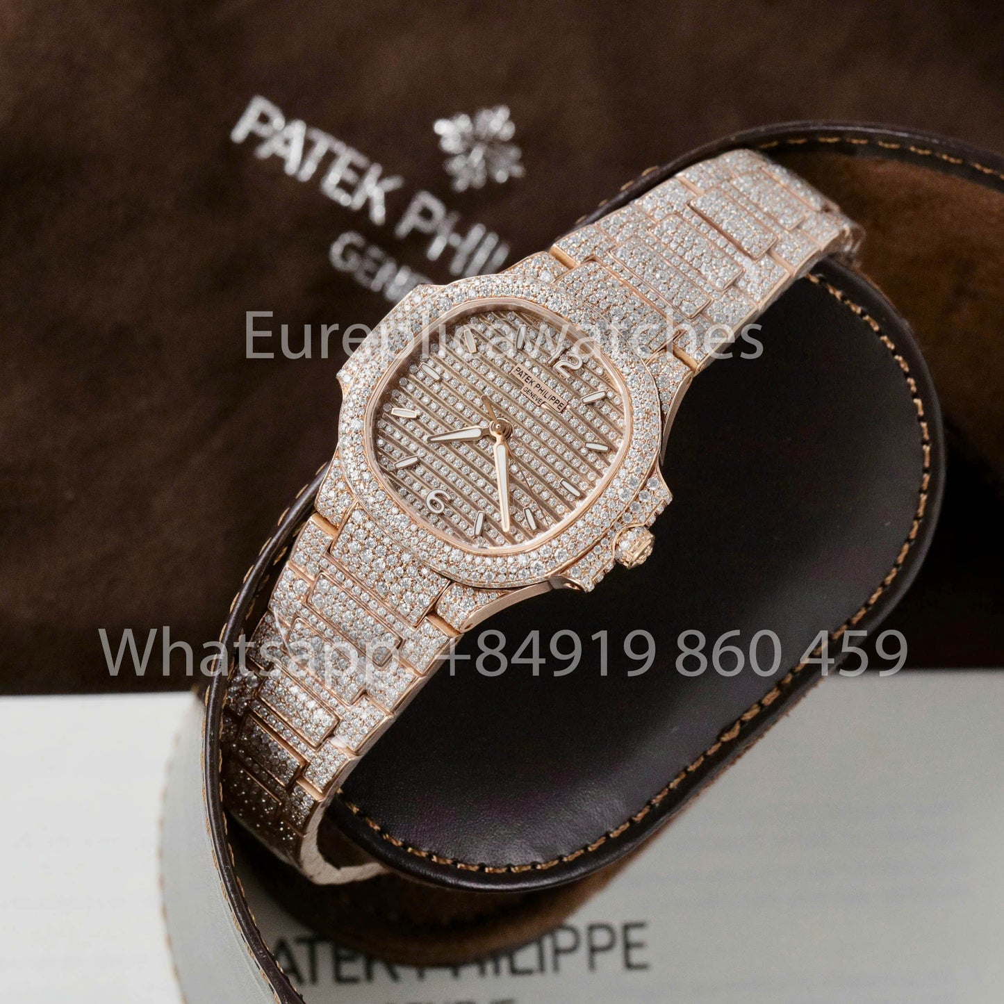 Patek Philippe Nautilus 7118 Full Iced Out - 1:1 Best Clone moissanite quadrante
