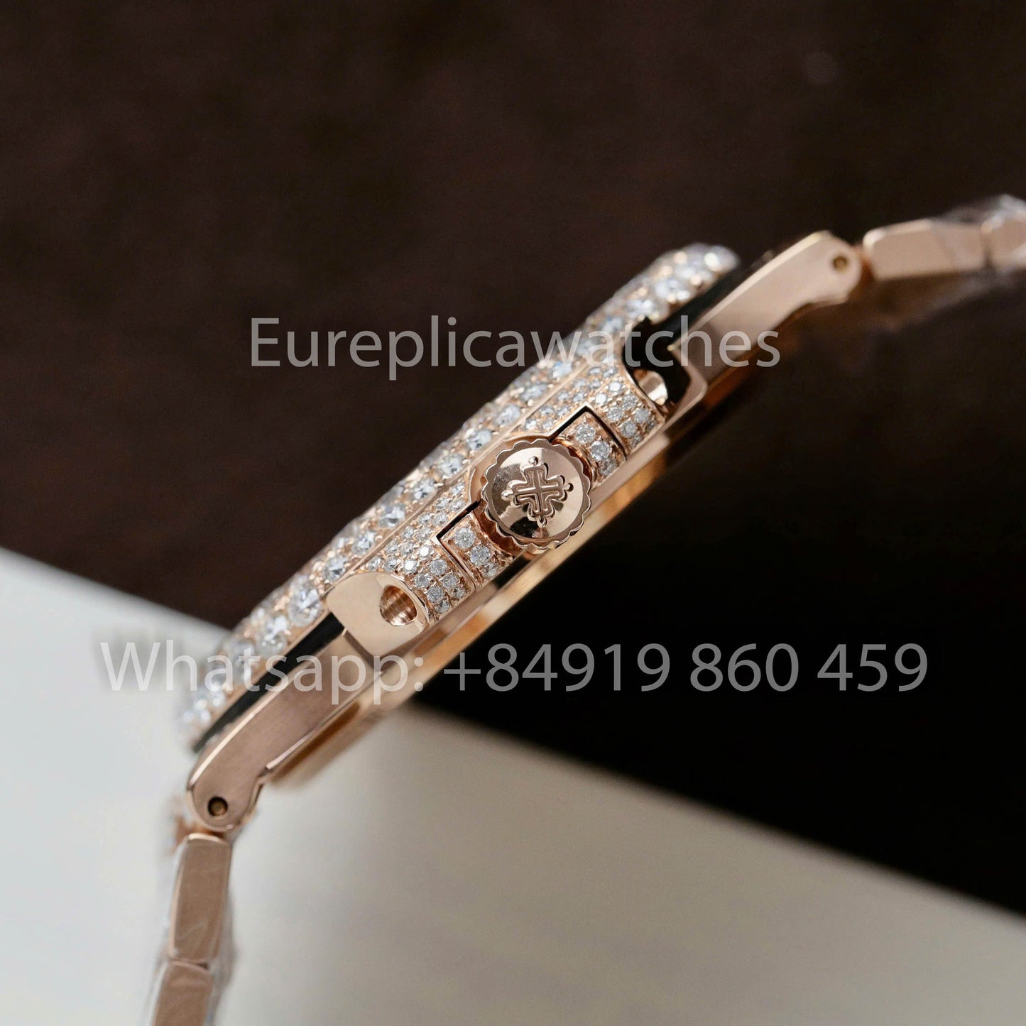Patek Philippe Nautilus 5711 Full Iced Out - 1:1 Best Clone quadrante verde
