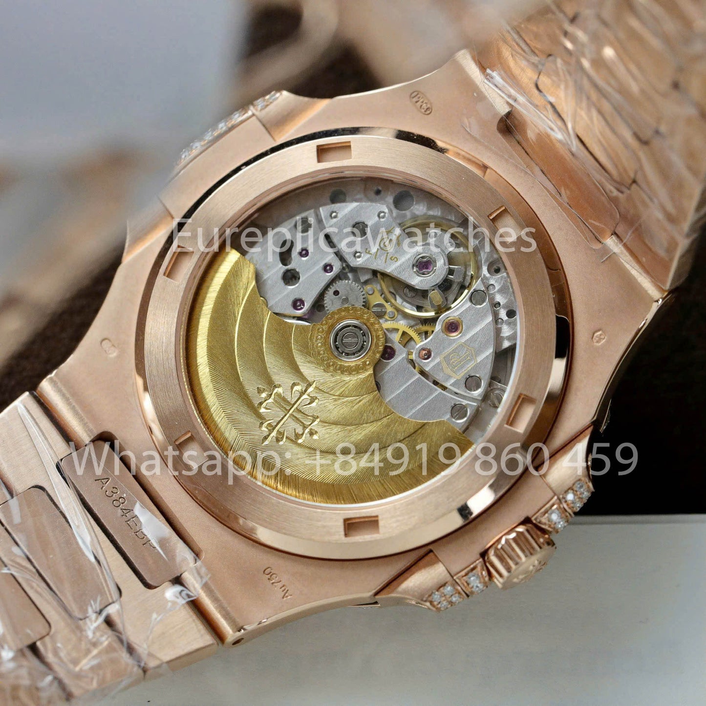 Patek Philippe Nautilus 5711 Full Iced Out - 1:1 Best Clone quadrante verde