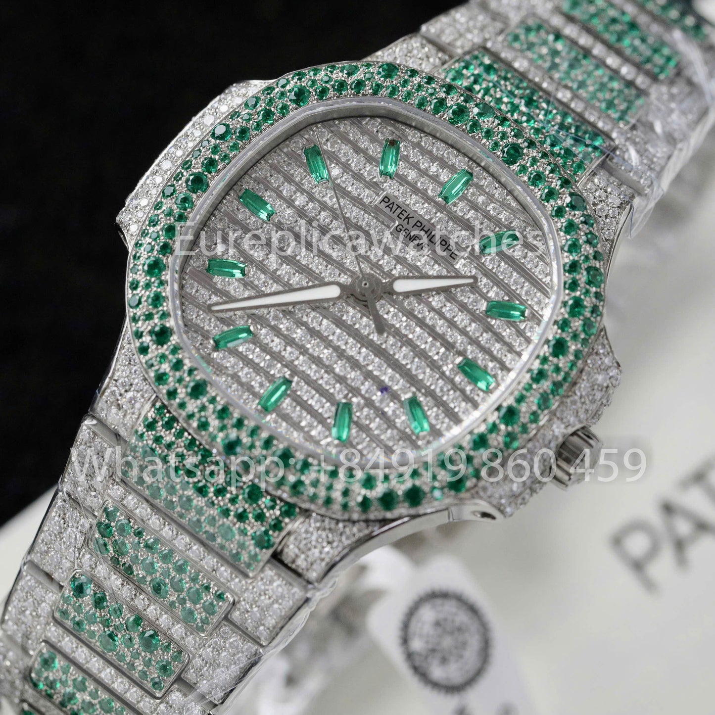 Patek Philippe Nautilus 7118 Full Iced Out - 1:1 Best Clone Ruby Saphire