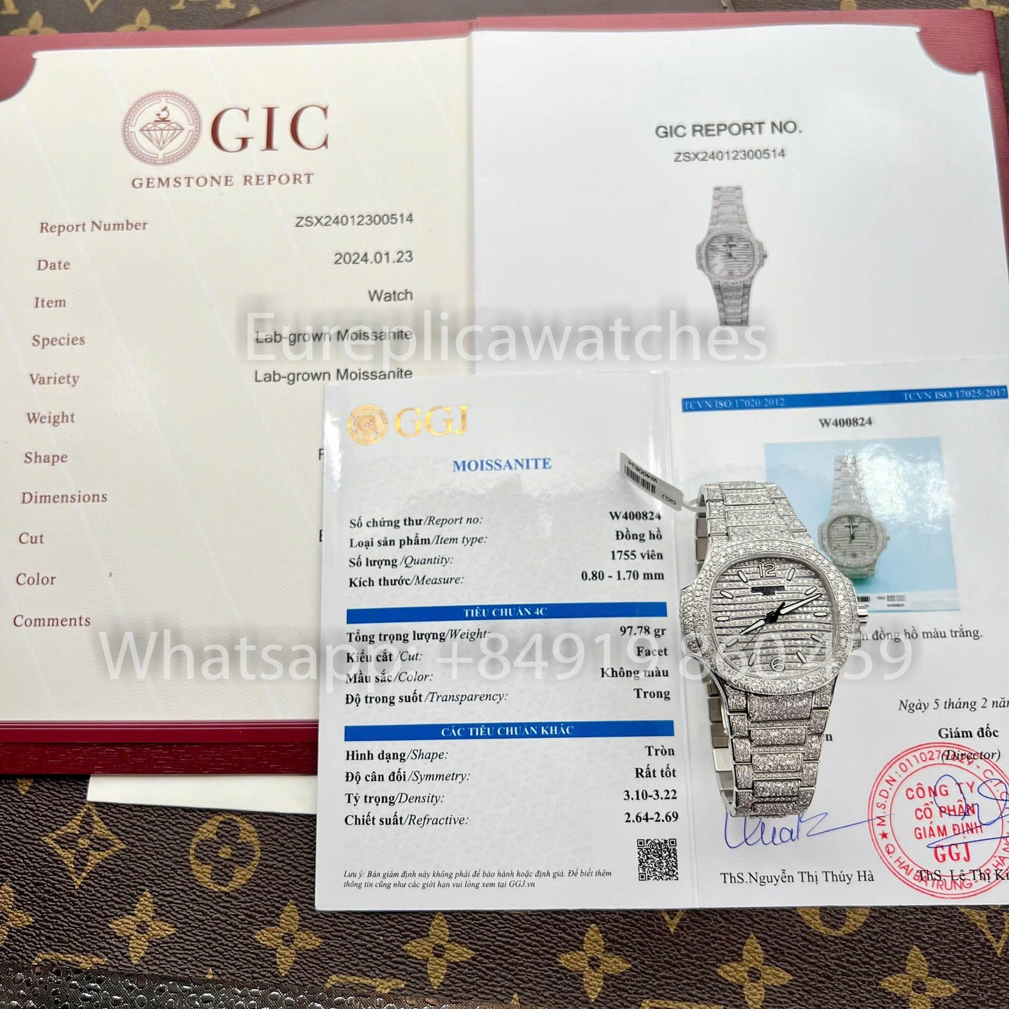 Patek Philippe Nautilus 7118/1450G-001 Full Iced Out - 1:1 Best Clone Custom Watch