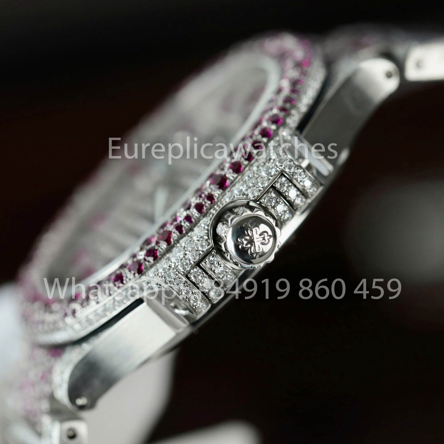Patek Philippe Nautilus 7118 Full Iced Out - 1:1 Best Clone purple Ruby Saphire