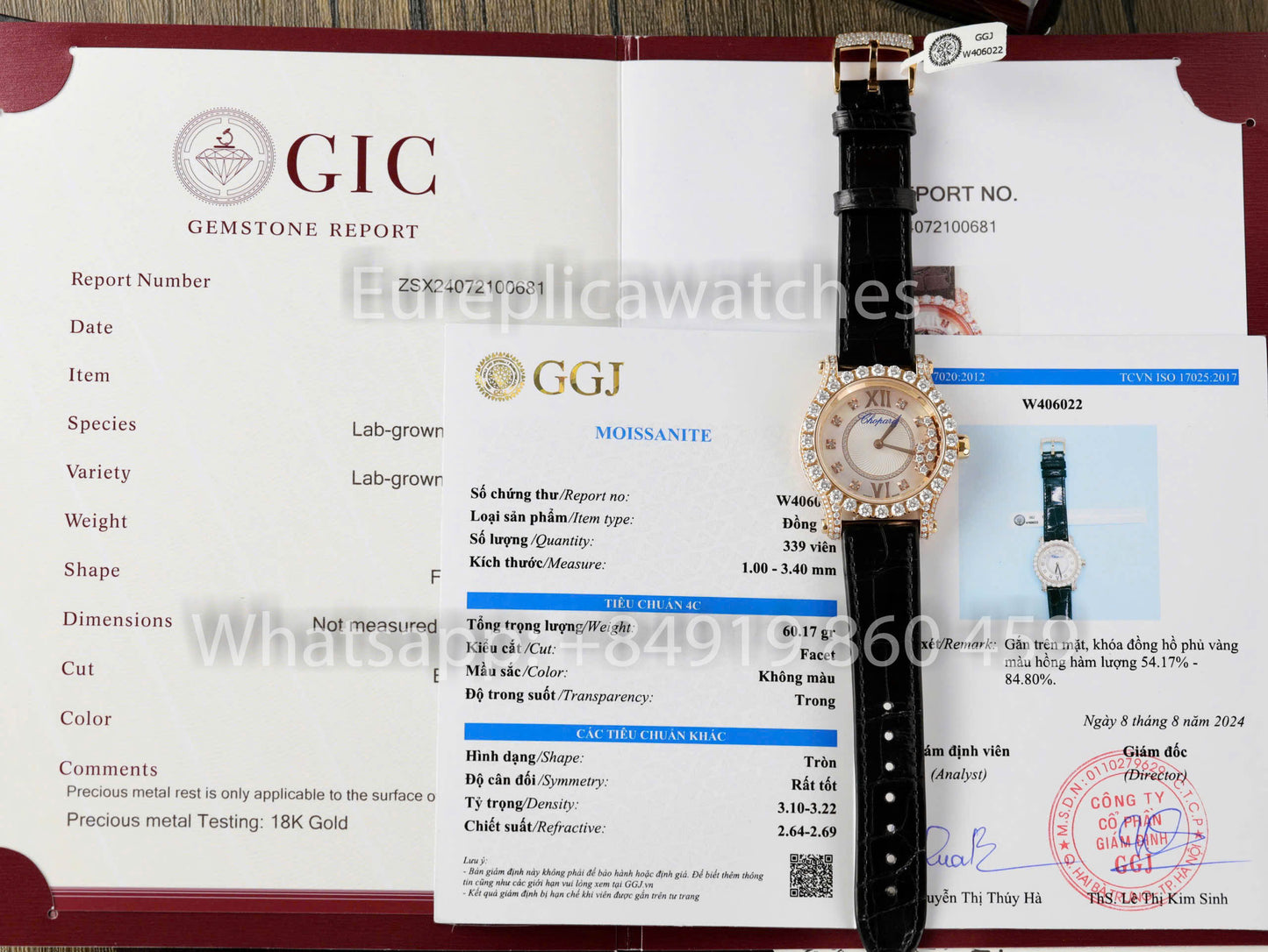 Chopard Happy Sport 274809-5001 Joaillerie 1:1 Best Clone Custom Moissanite and gold