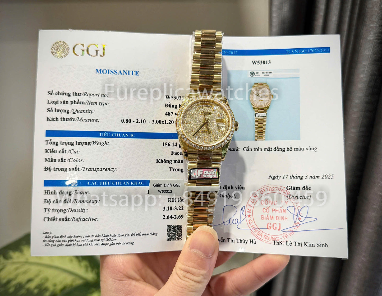 Rolex Day-Date 36 Ref: m128396tbr Gold 1:1 Best Clone QF Fabbrica Custom Watch