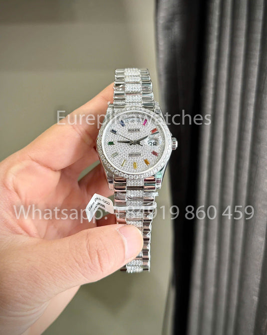 Rolex Day-Date 36 Ref: m128349rbr-0012 1:1 Best Clone QF Fabbrica Custom Watch