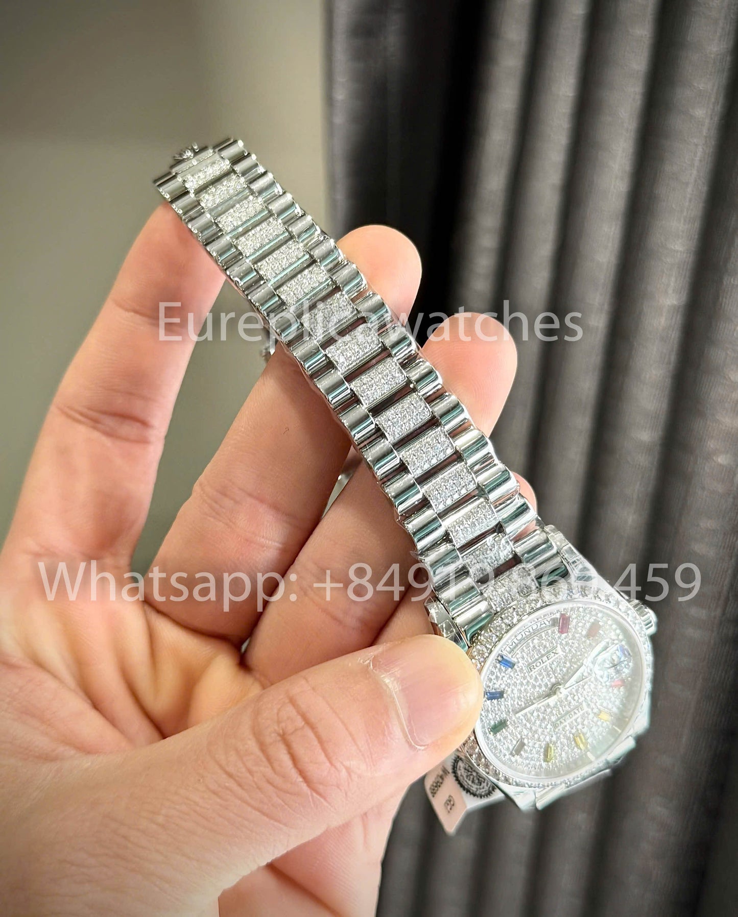 Rolex Day-Date 36 Ref: m128349rbr-0012 1:1 Best Clone QF Fabbrica Custom Watch