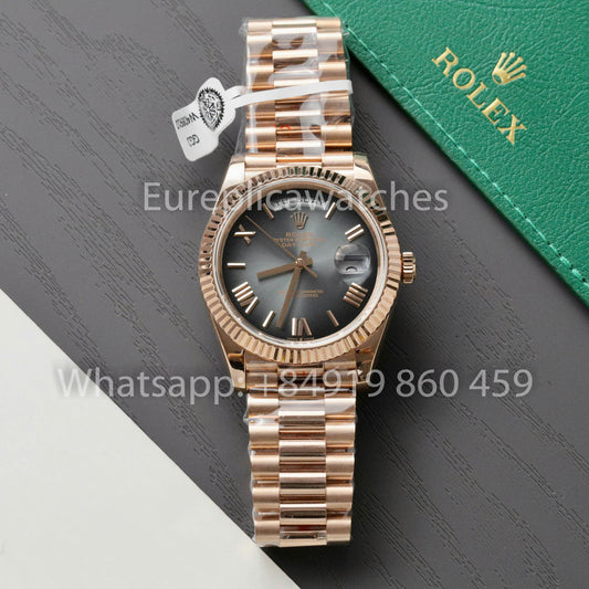 Rolex unveils the new Day-Date 40mm  Slate Dial 2024 QF Fabbrica 1:1 Best Clone Custom Gold Plated