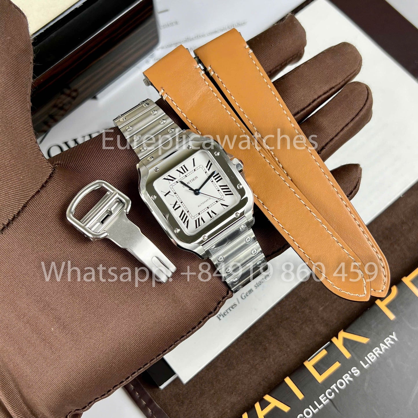 Cartier Santos WSSA0029 1:1 edición mejor BV Fabbrica quadrante bianco Swiss 1847MC