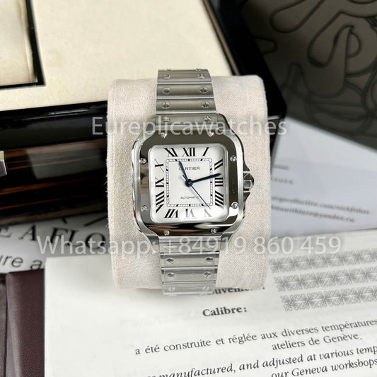 Cartier Santos WSSA0029 1:1 edición mejor BV Fabbrica quadrante bianco Swiss 1847MC