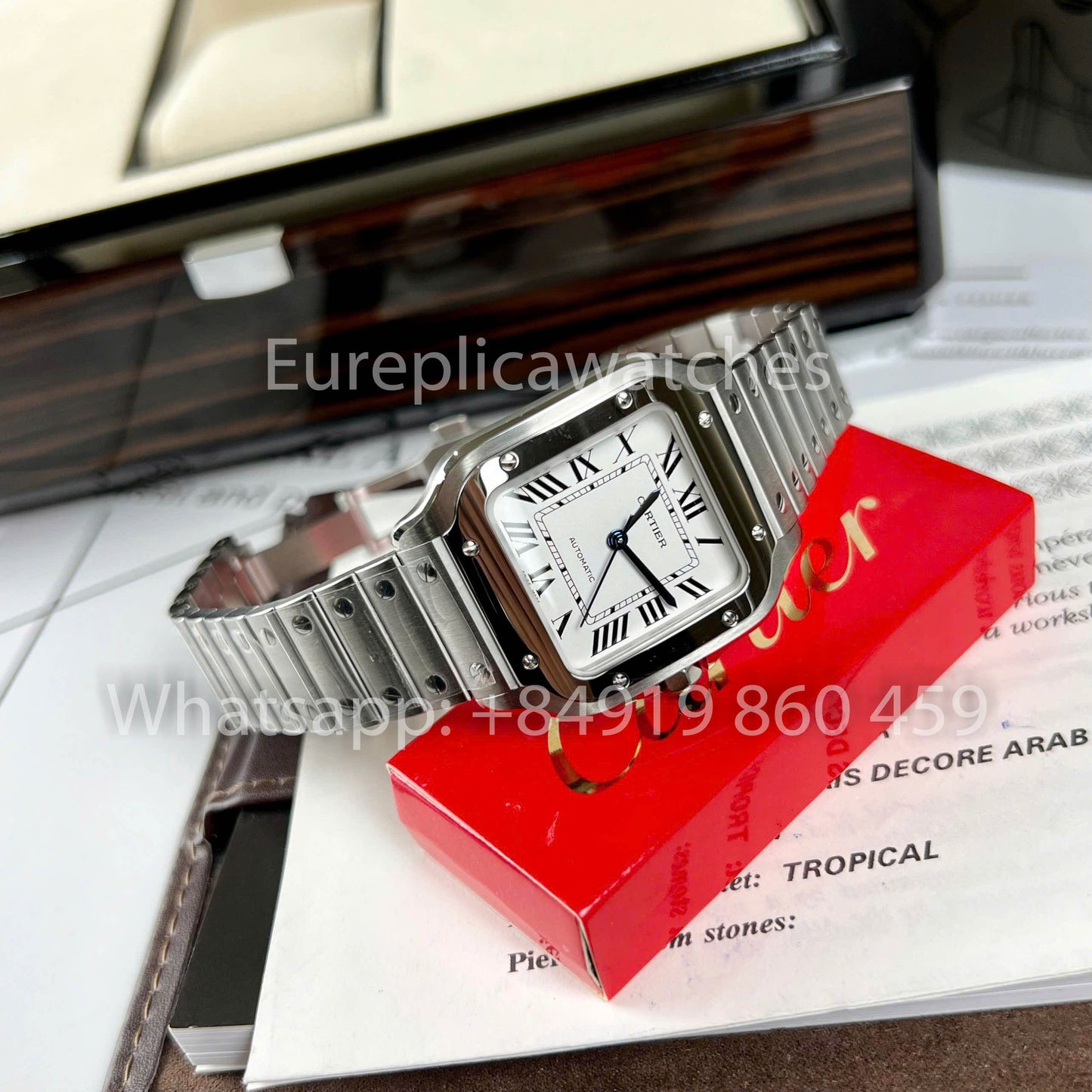 Cartier Santos WSSA0029 1:1 edición mejor BV Fabbrica quadrante bianco Swiss 1847MC