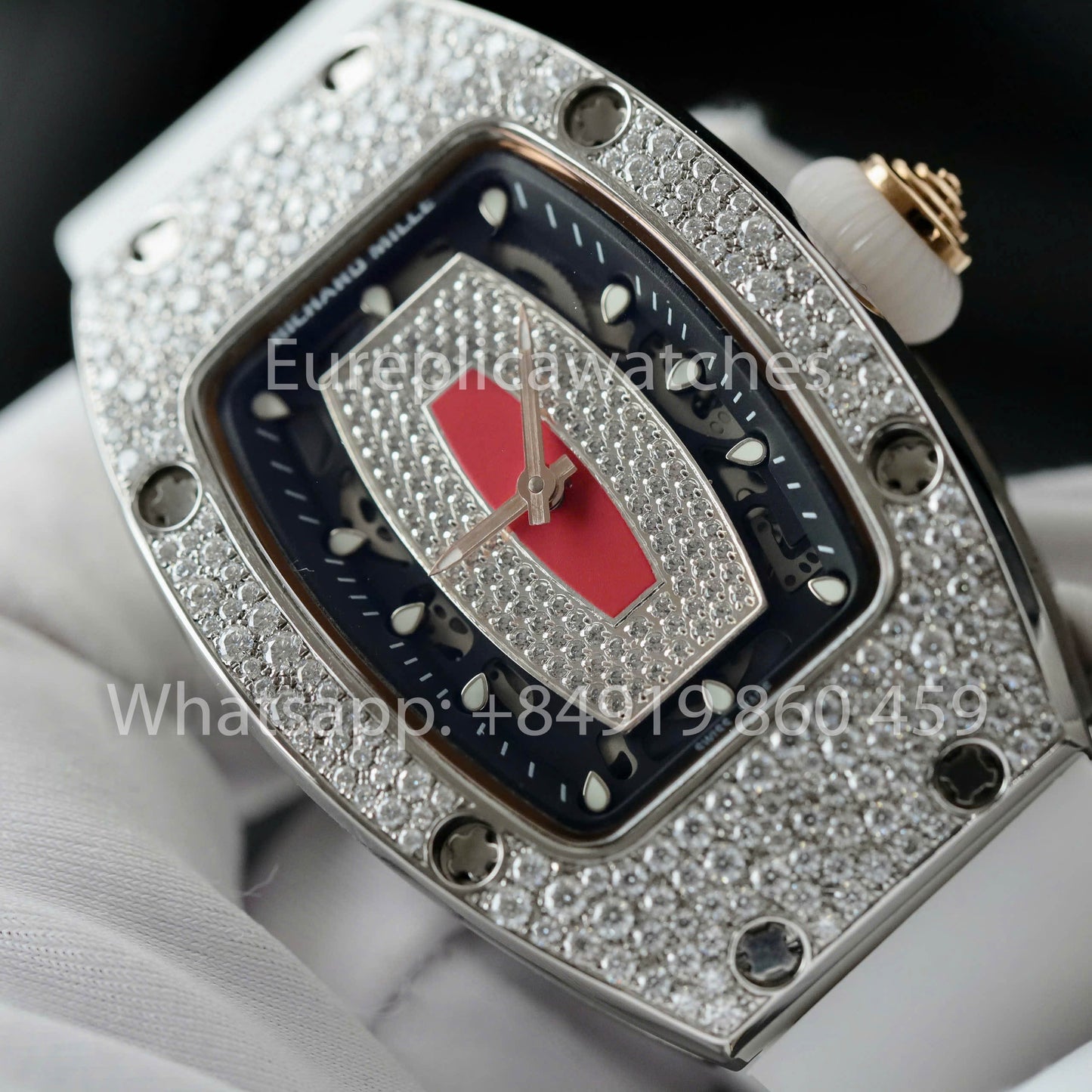 Richard Mille RM 07-01 1:1 Best Clone RM Fabbrica Custom Moissanite Case Silver