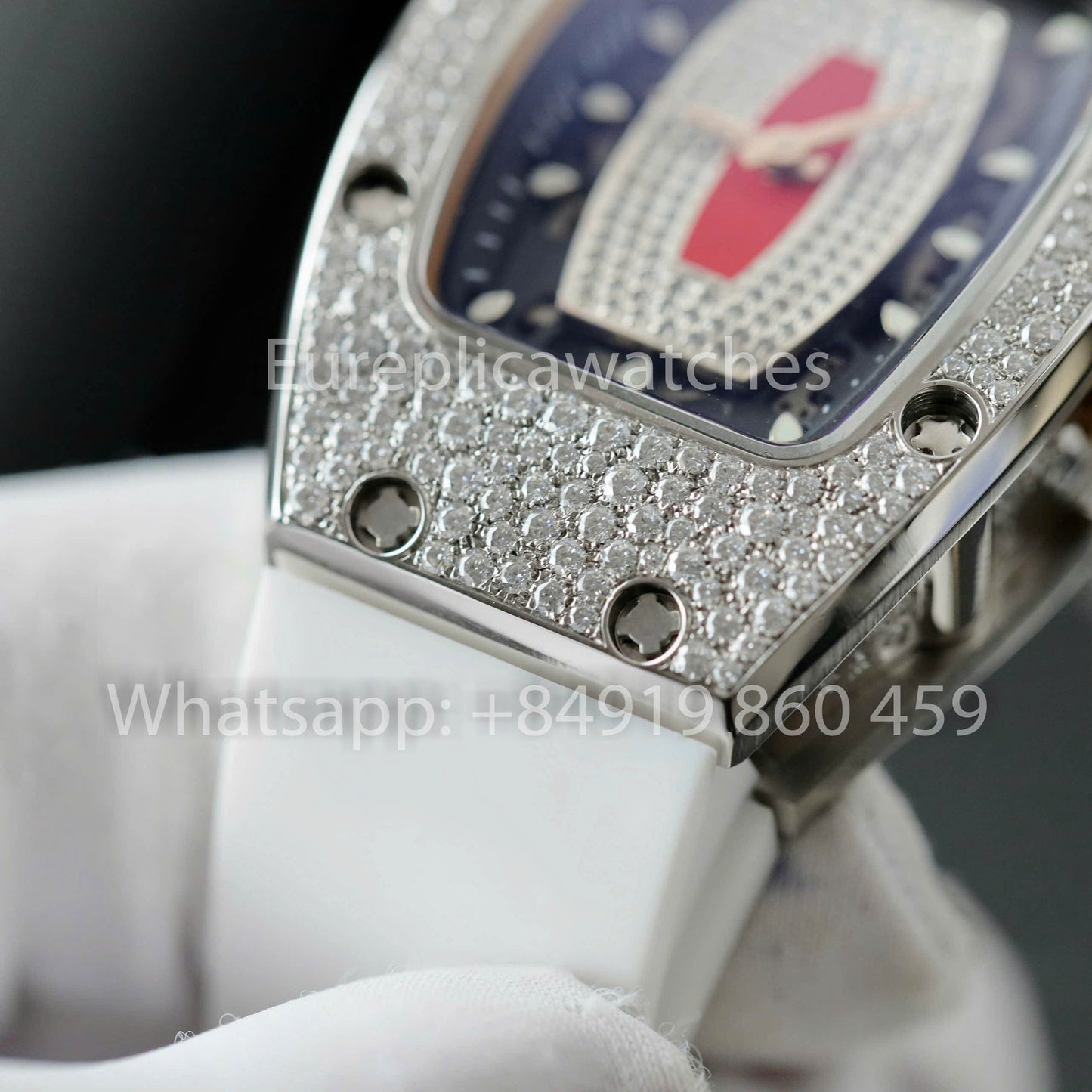 Richard Mille RM 07-01 1:1 Best Clone RM Fabbrica Custom Moissanite Case Silver