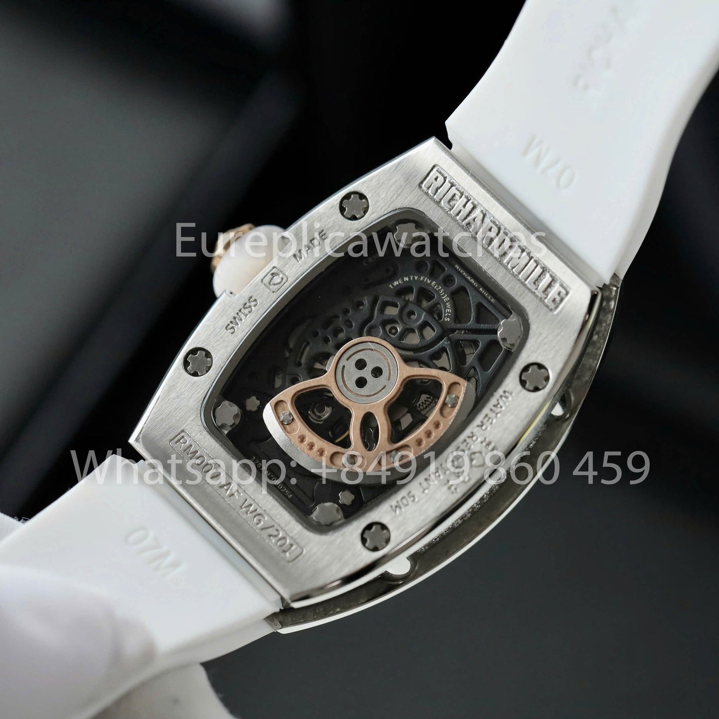 Richard Mille RM 07-01 1:1 Best Clone RM Fabbrica Custom Moissanite Case Silver