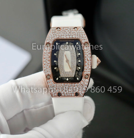 Richard Mille RM 07-01 1:1 Best Clone RM Fabbrica Custom Moissanite Case Rose gold