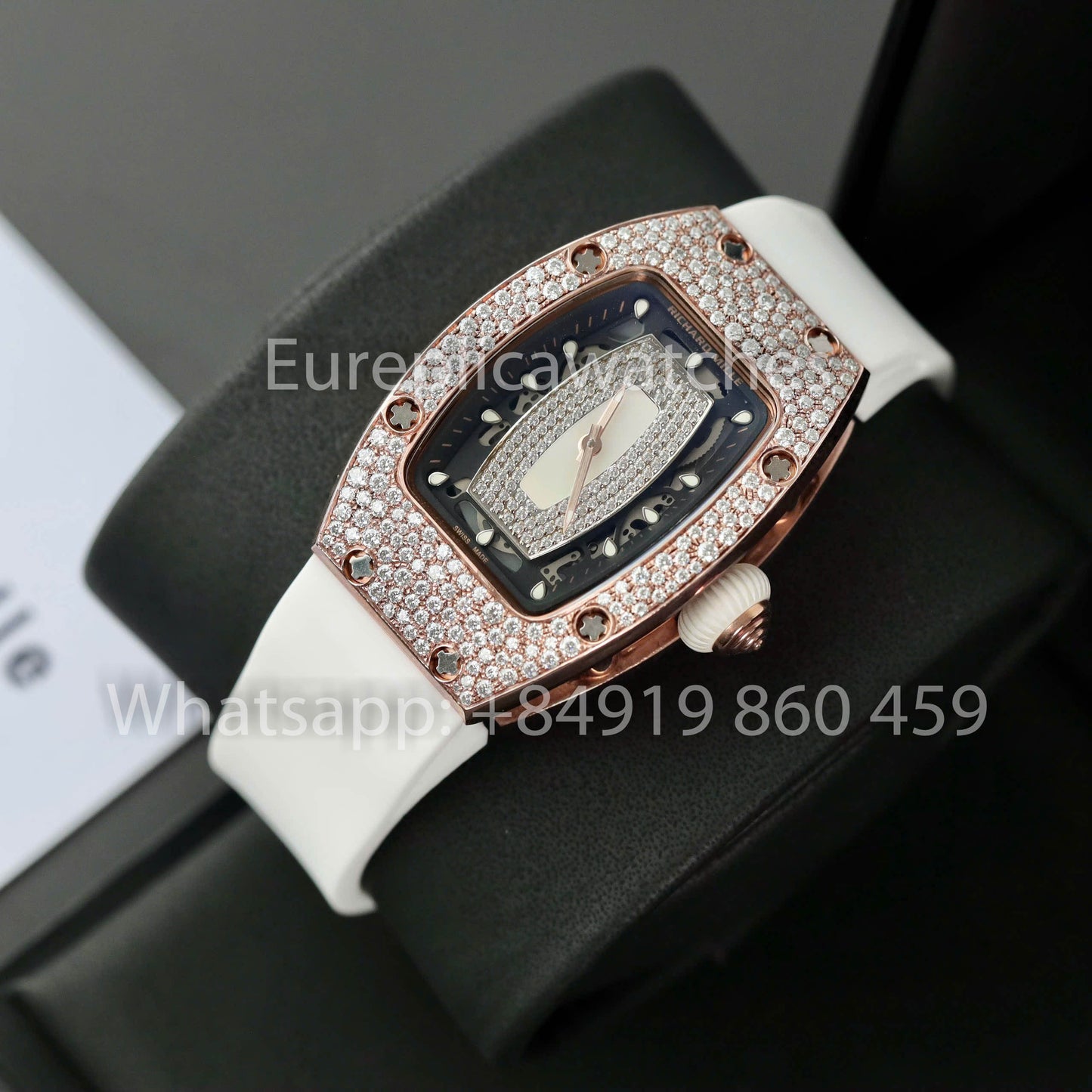 Richard Mille RM 07-01 1:1 Best Clone RM Fabbrica Custom Moissanite Case Rose gold