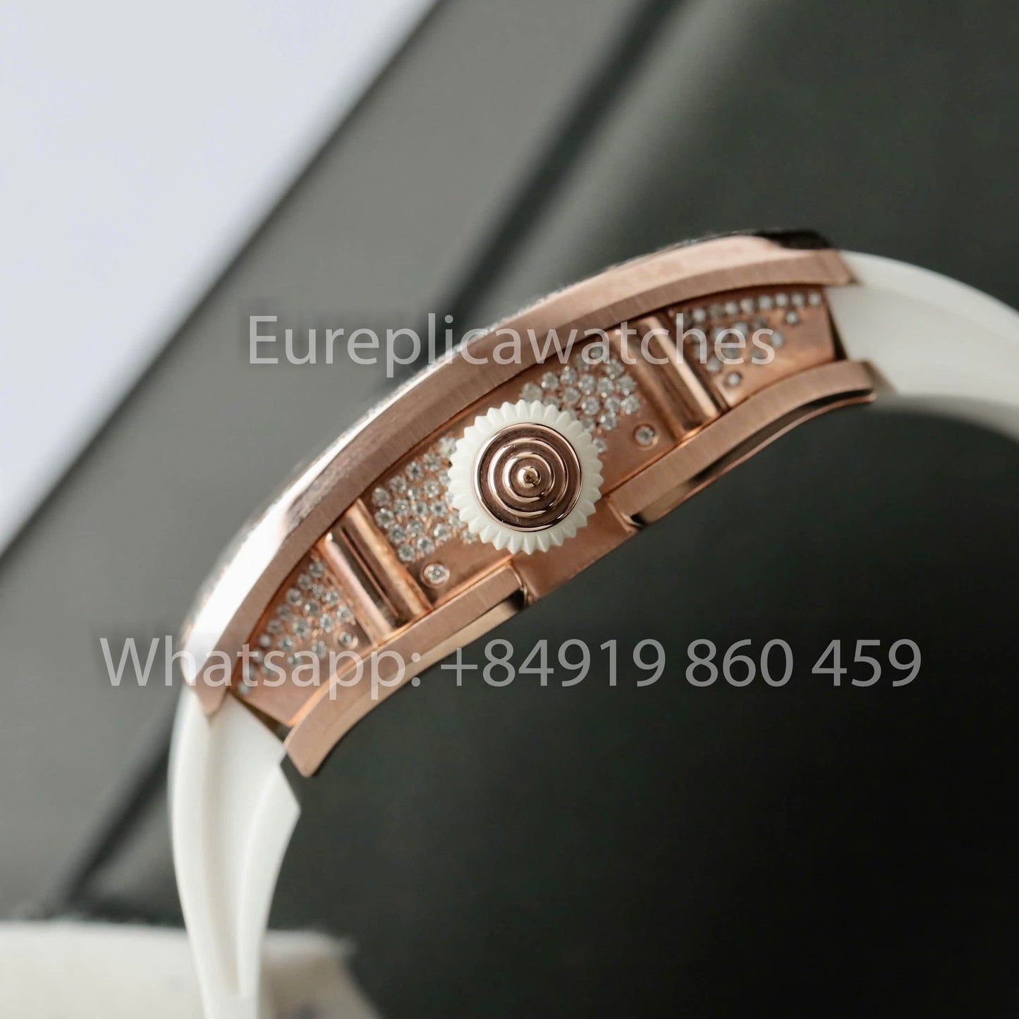 Richard Mille RM 07-01 1:1 Best Clone RM Fabbrica Custom Moissanite Case Rose gold