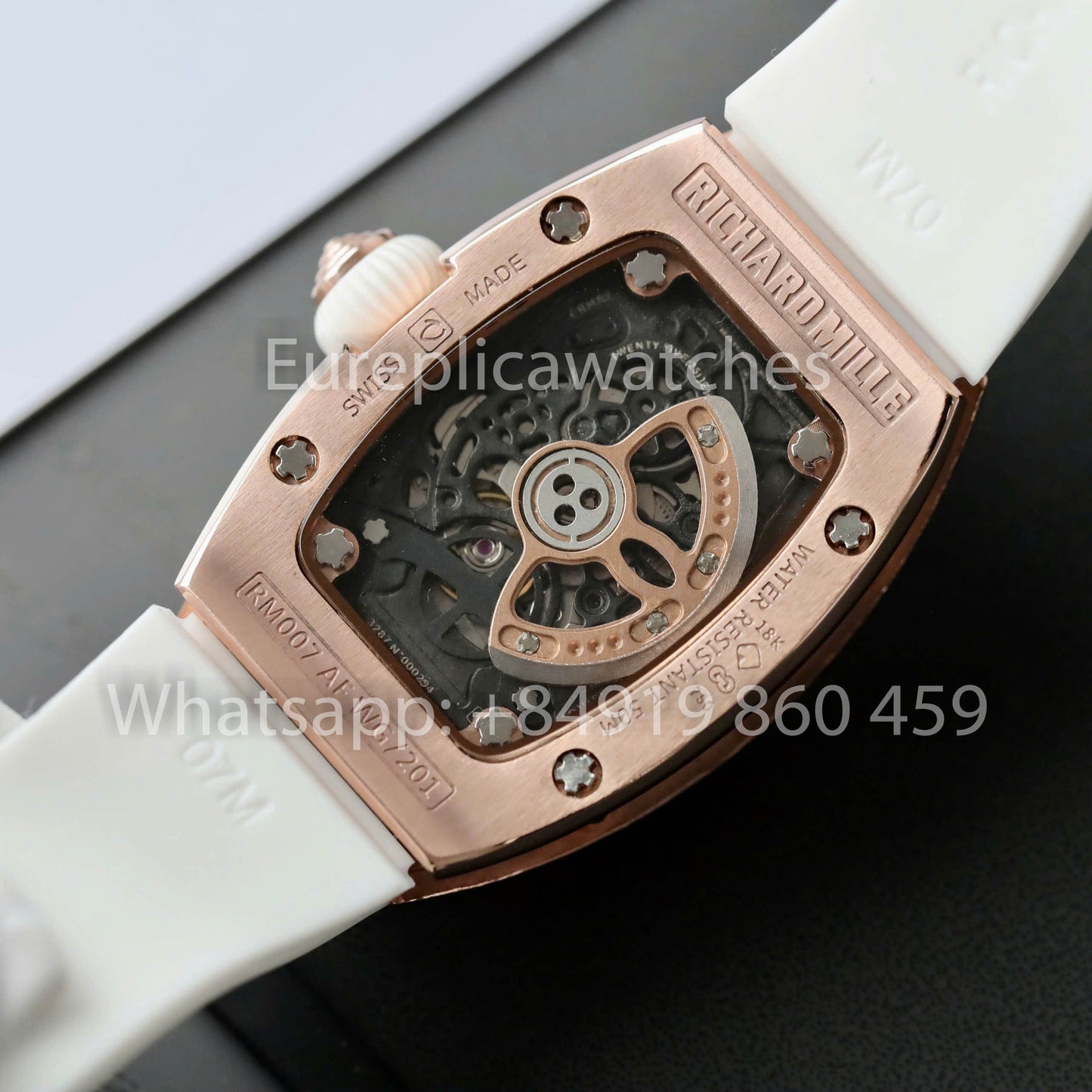 Richard Mille RM 07-01 1:1 Best Clone RM Fabbrica Custom Moissanite Case Rose gold