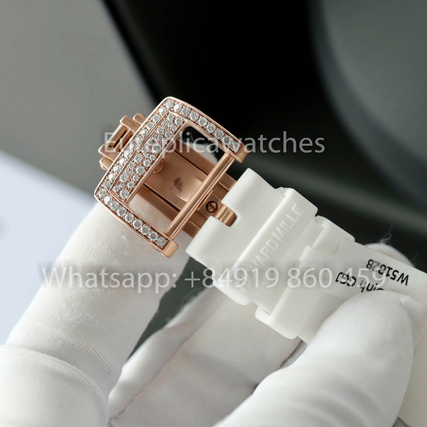 Richard Mille RM 07-01 1:1 Best Clone RM Fabbrica Custom Moissanite Case Rose gold