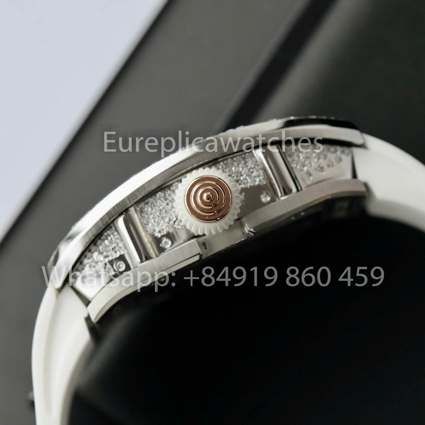 Richard Mille RM 07-01 1:1 Best Clone RM Fabbrica Custom Moissanite Stone White cinturino