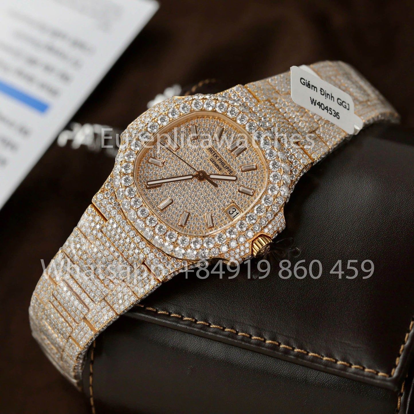 Patek Philippe Nautilus 5711 Full Iced Out - 1:1 Best Clone Moissanite quadrante