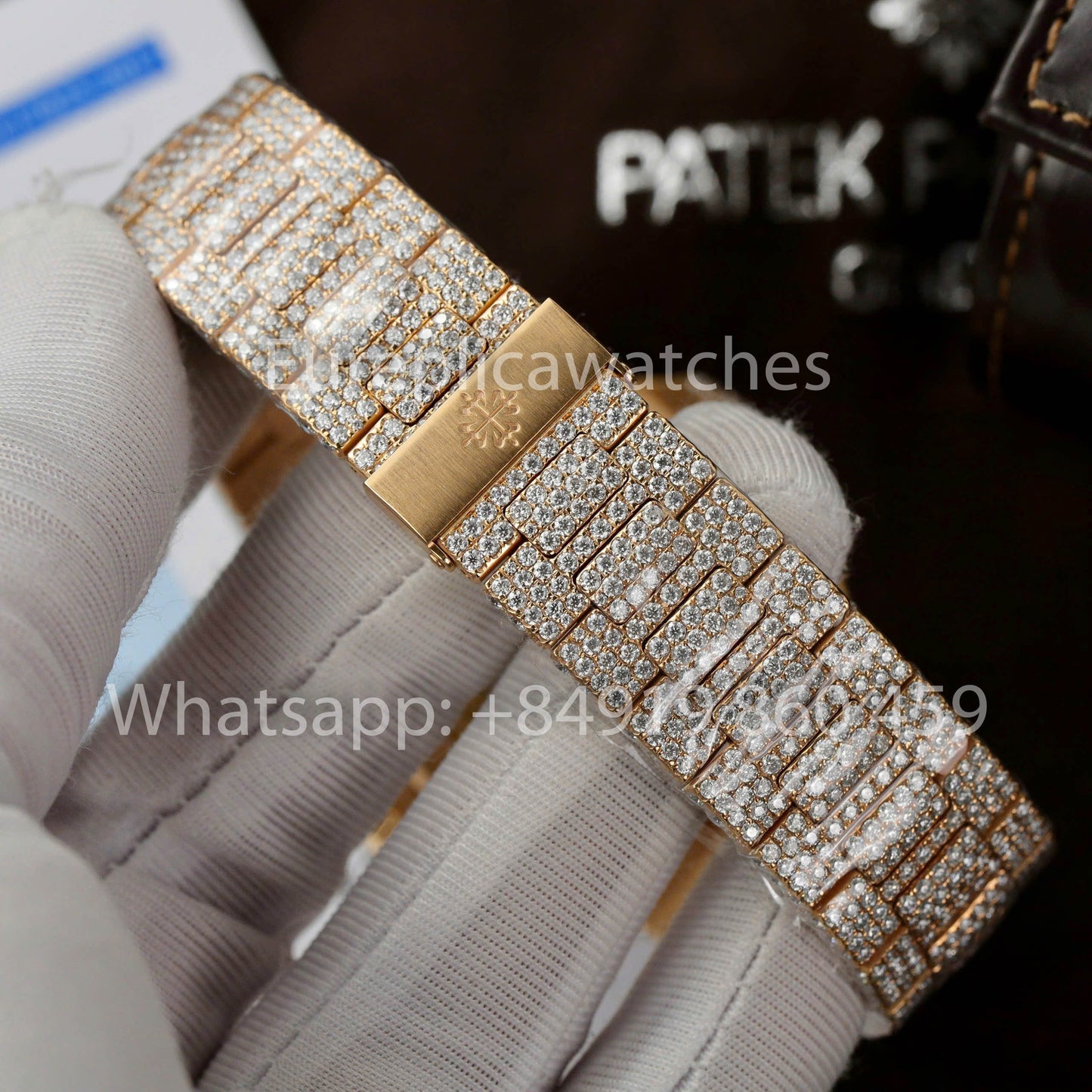 Patek Philippe Nautilus 5711 Full Iced Out - 1:1 Best Clone Moissanite quadrante