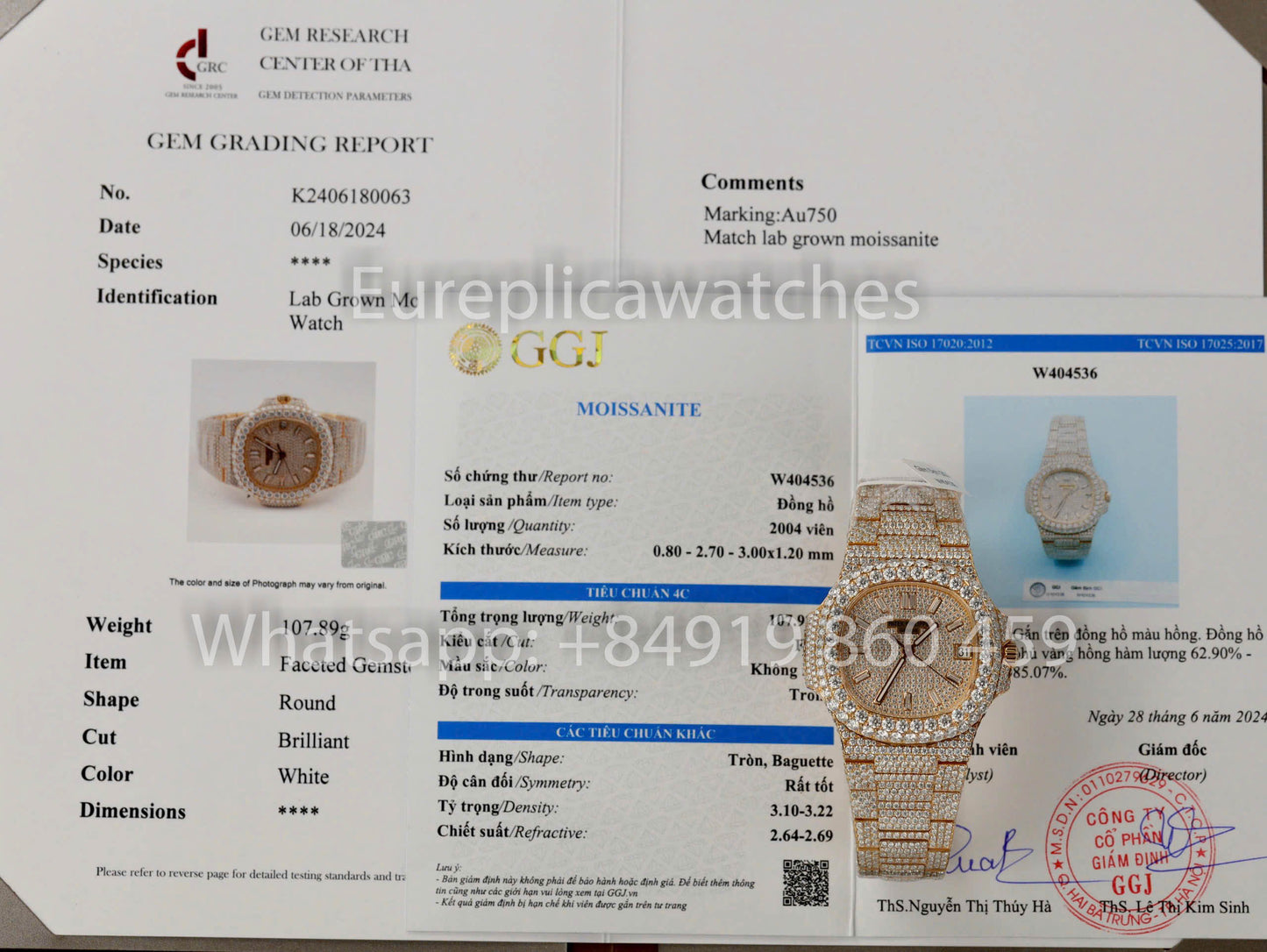 Patek Philippe Nautilus 5711 Full Iced Out - 1:1 Best Clone Moissanite quadrante