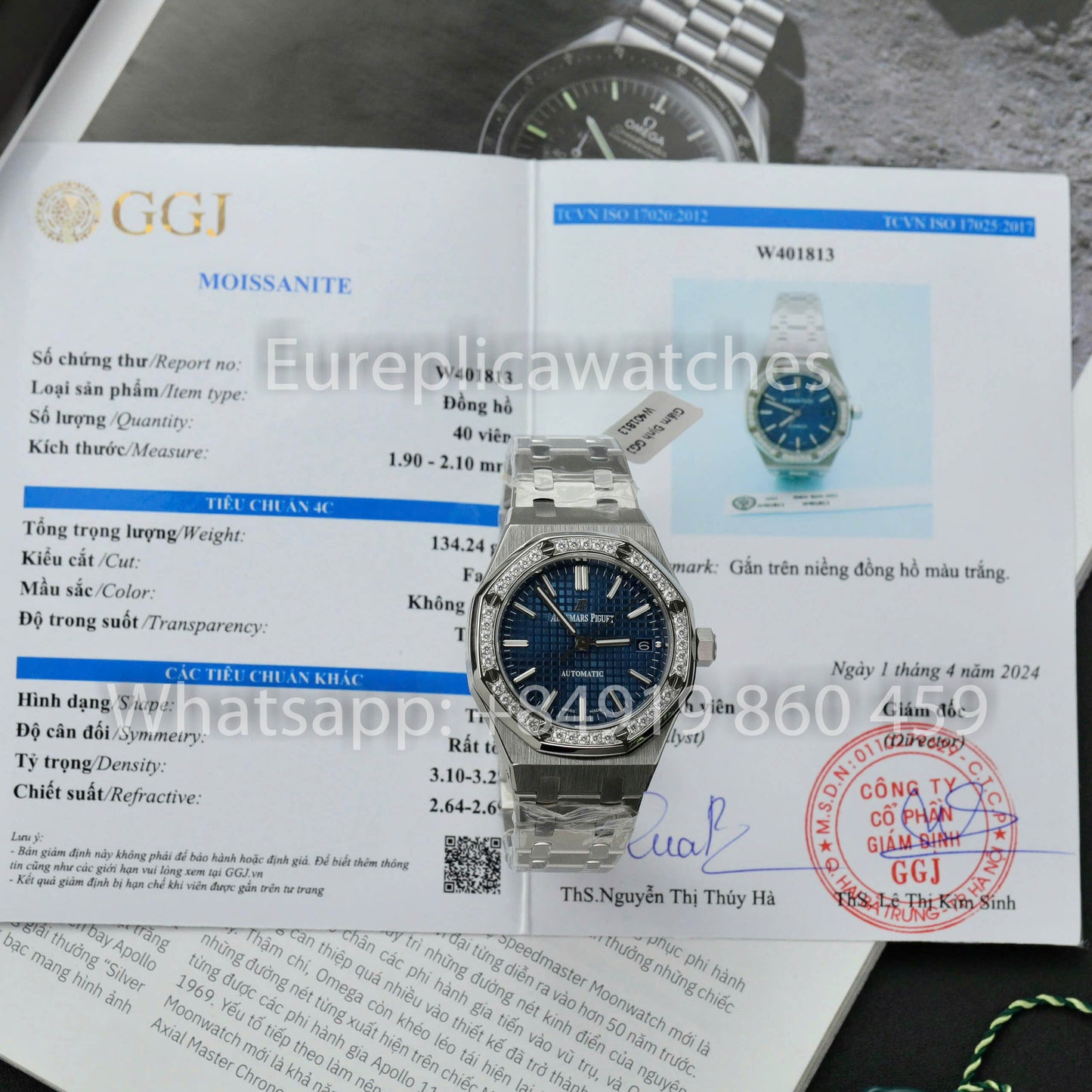 Audemars Piguet 15451ST.ZZ.1256ST.03 Custom Watch 1:1 Best Clone Moissanite lunetta