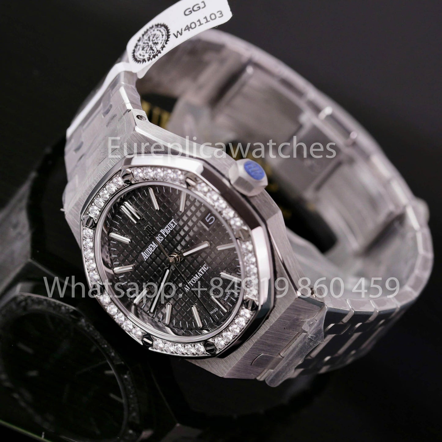 Audemars Piguet 15451ST.ZZ.1256ST.01 Custom Watch 1:1 Best Clone Moissanite lunetta