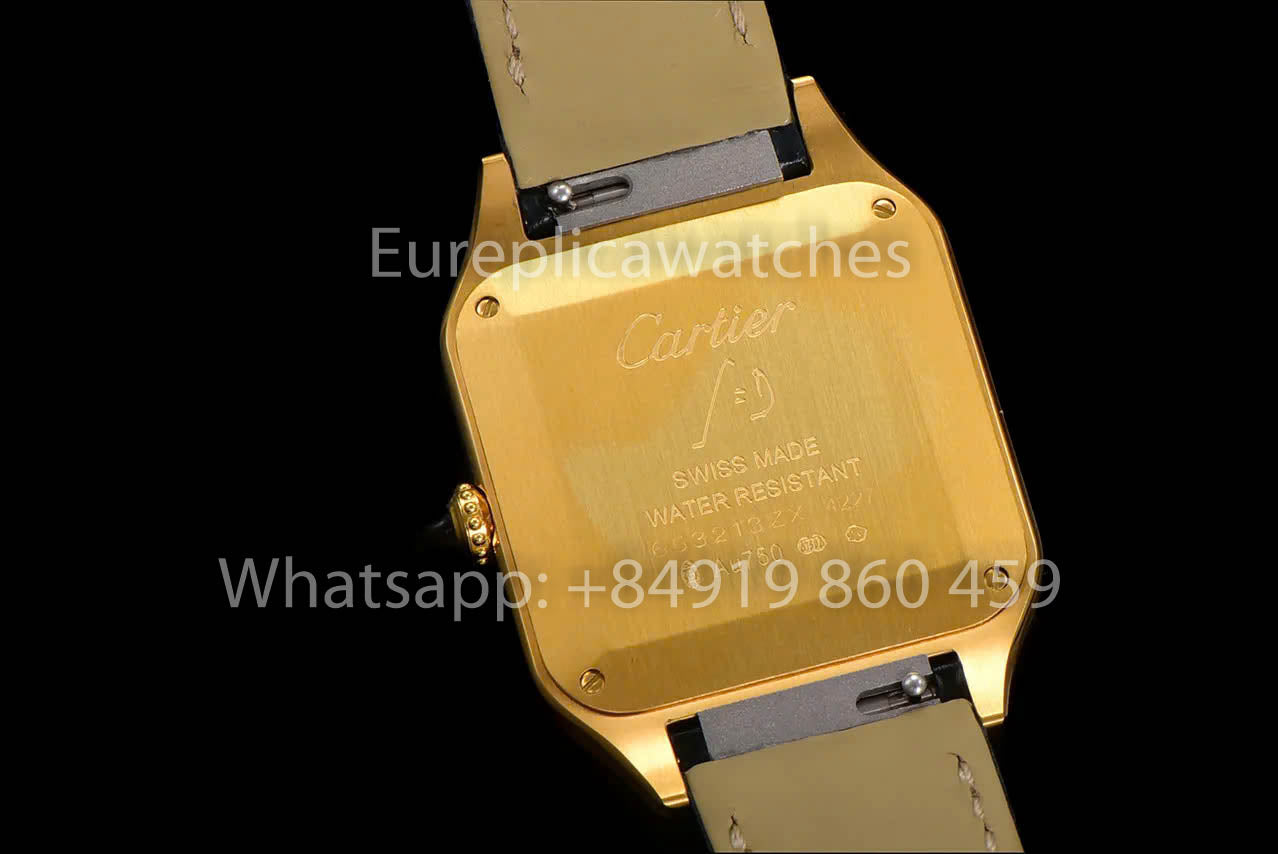 Cartier Santos-Dumont WGSA0077 1:1 Best Clone F1 Fabbrica Yellow Oro quadrante blu