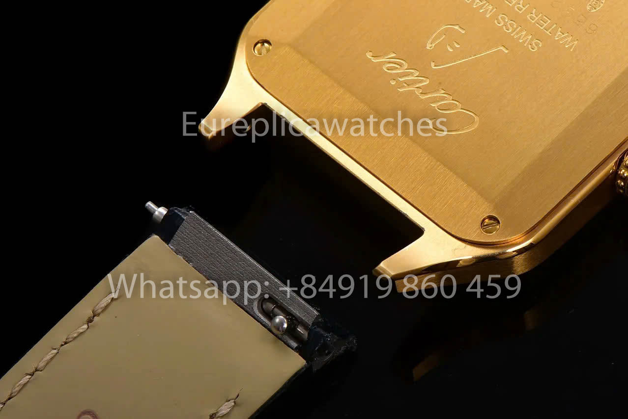 Cartier Santos-Dumont WGSA0077 1:1 Best Clone F1 Fabbrica Yellow Oro quadrante blu