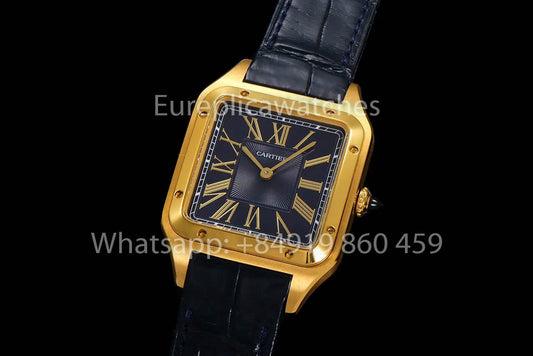 Cartier Santos-Dumont WGSA0077 1:1 Best Clone F1 Fabbrica Yellow Oro quadrante blu