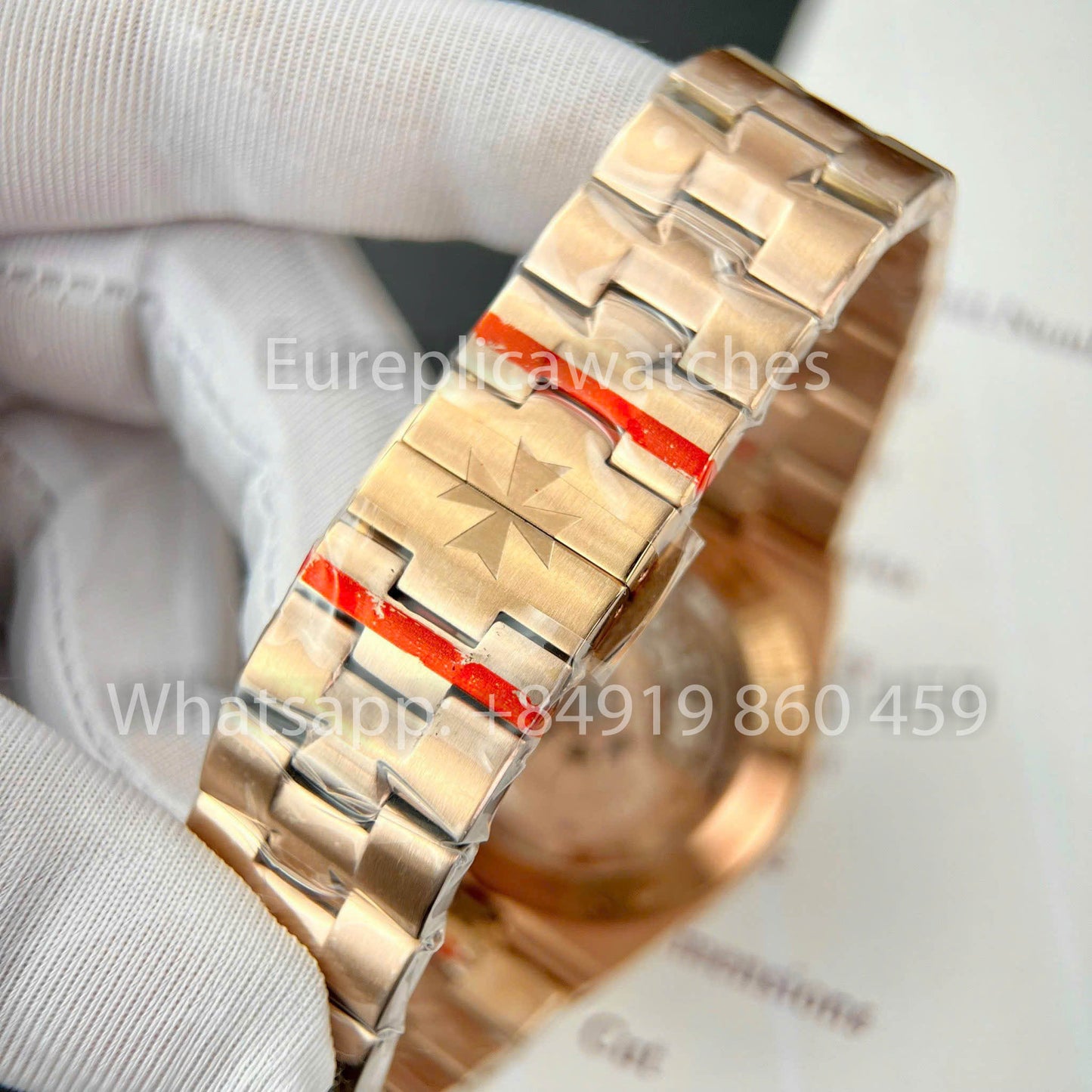 Vacheron Constantin Overseas 4300V/120R-B509 1:1 Best Clone 8F Fabbrica quadrante blu Rosa Oro