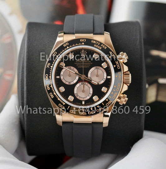 Rolex Cosmograph Daytona m126515LN Custom Watch 1:1 Best Clone VS Fabbrica 18k Rosa Oro plated