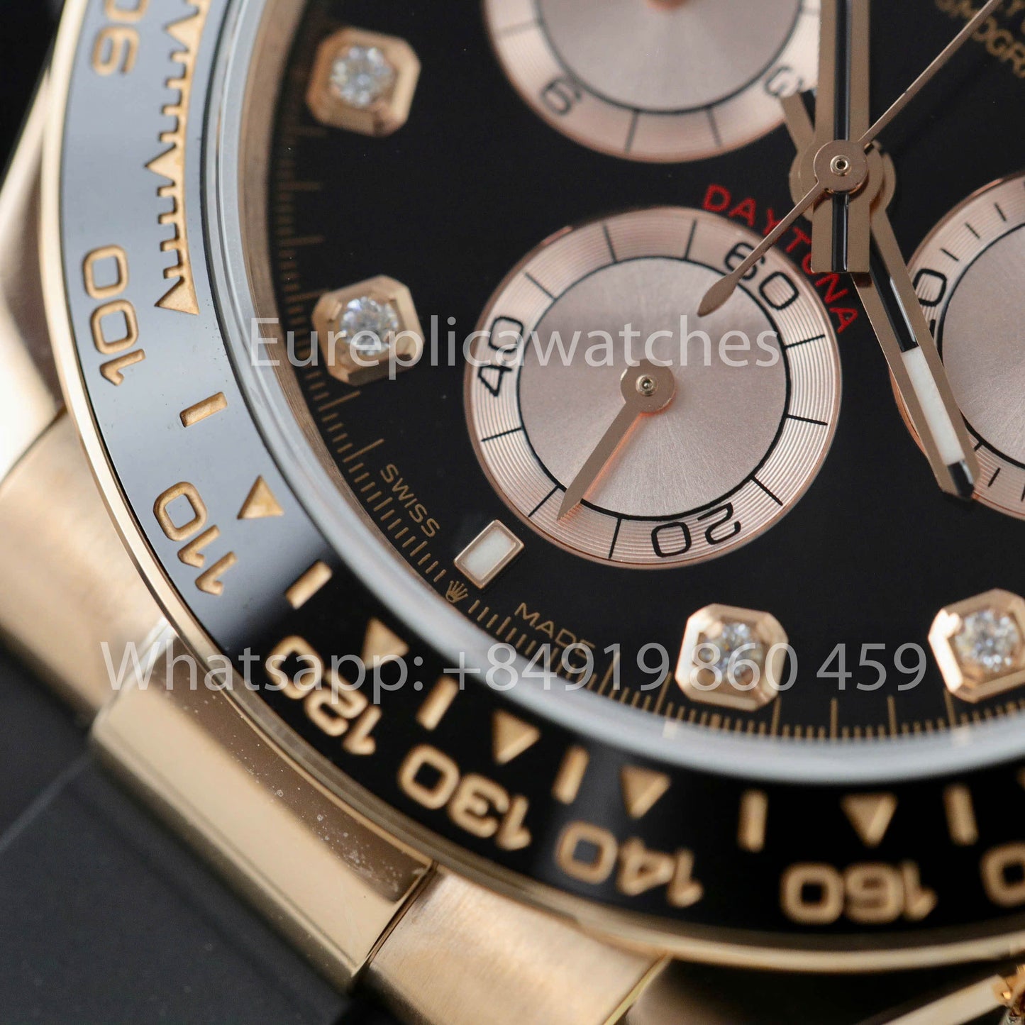 Rolex Cosmograph Daytona m126515LN Custom Watch 1:1 Best Clone VS Fabbrica 18k Rosa Oro plated