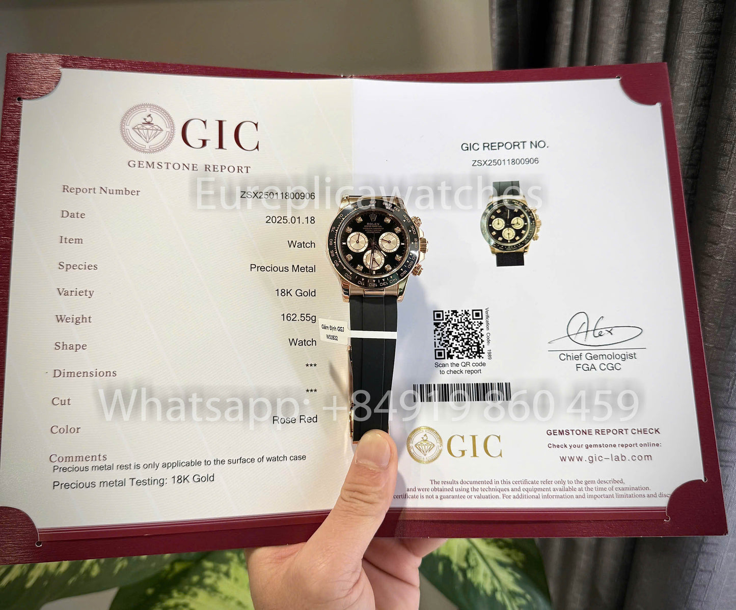 Rolex Cosmograph Daytona m126515LN Custom Watch 1:1 Best Clone VS Fabbrica 18k Rosa Oro plated