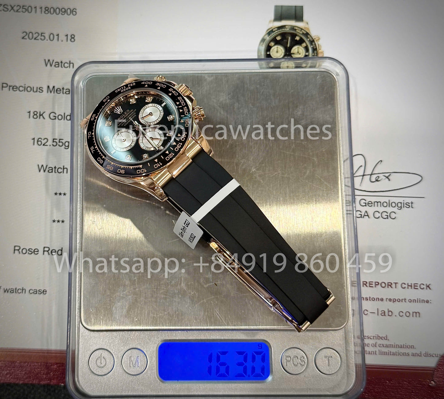 Rolex Cosmograph Daytona m126515LN Custom Watch 1:1 Best Clone VS Fabbrica 18k Rosa Oro plated