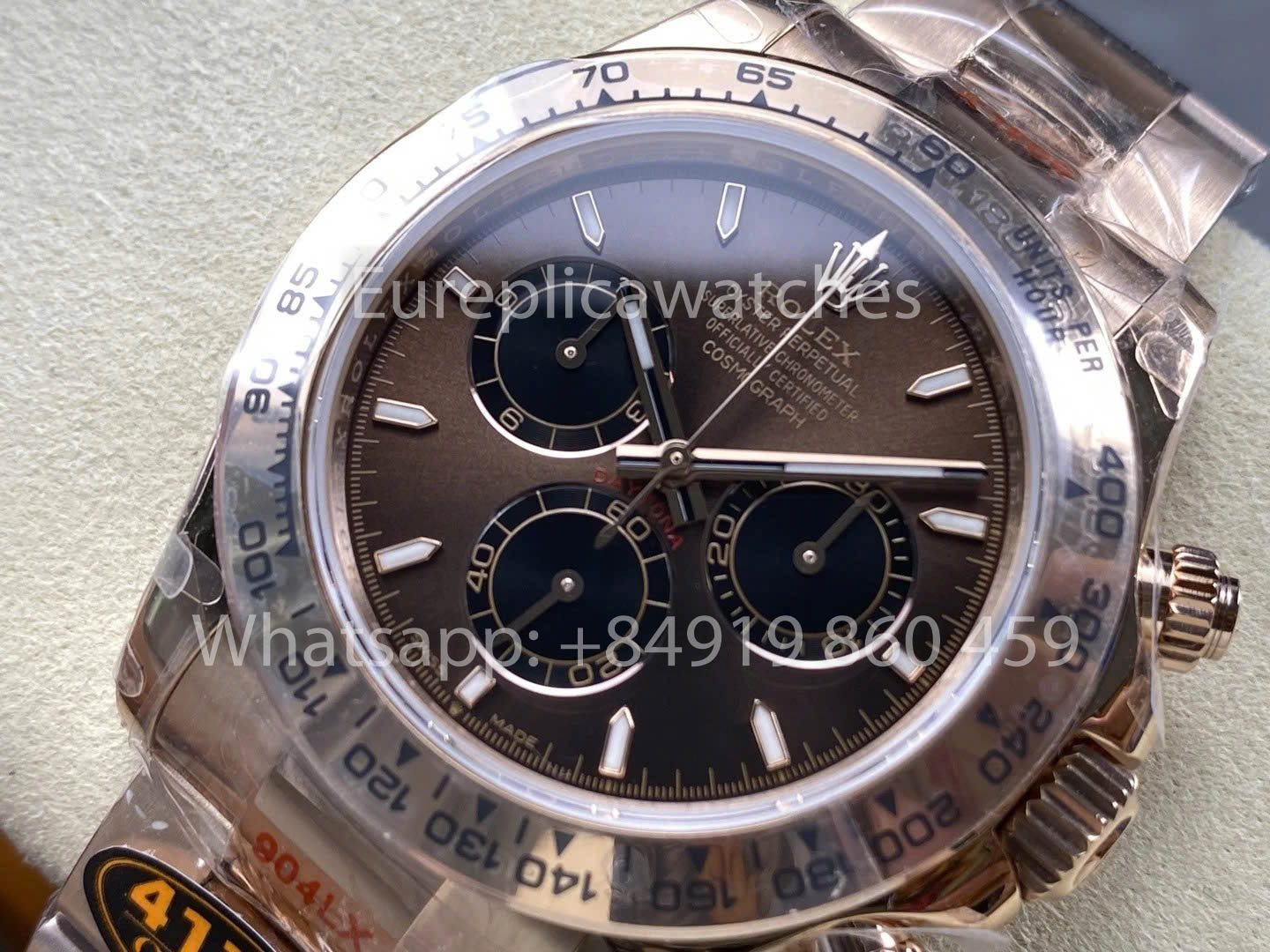Rolex Cosmograph Daytona M126505-0005 QF Fabbrica versione migliore 1:1 Chocolate dial Rose gold