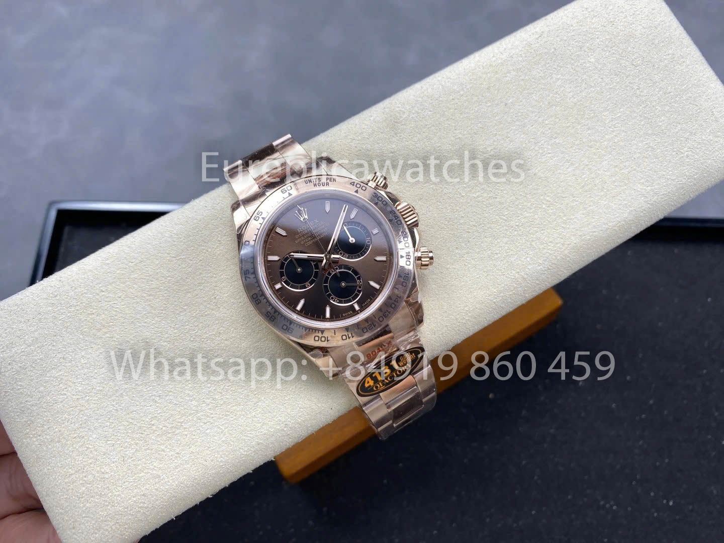 Rolex Cosmograph Daytona M126505-0005 QF Fabbrica versione migliore 1:1 Chocolate dial Rose gold