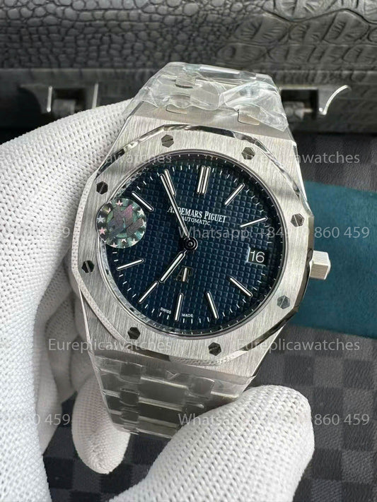 Audemars Piguet Royal Oak 15202IP.OO.1240IP.01 1:1 Best Clone ZF Fabbrica Smoked Blue Dial