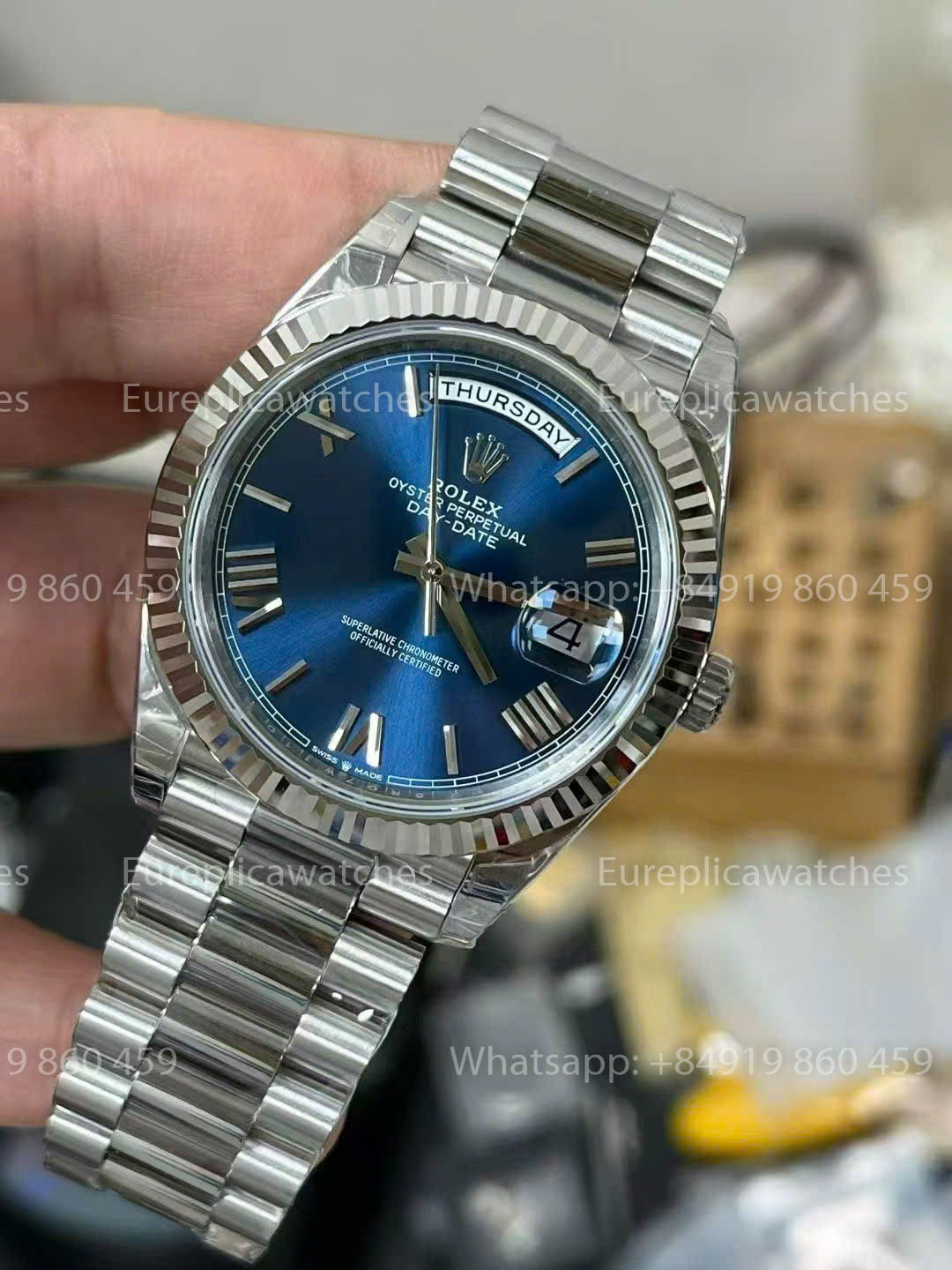 Rolex Day-Date 40 M228239-0076 quadrante blu versione migliore 1:1 VS Fabbrica 3255 Dandong movimento